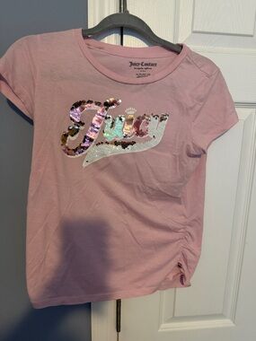Juicy Couture Pink Short Sleeve Sequin Logo Tee